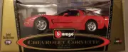 BbURAGO Red CHEVY CORVETTE 1997 Gold Collection 1/18 DIECAST - Made in Italy