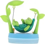 GREENADSCAPE Solar Powered Turtle Dashboard Dancer Cute Car Ornament for Fun Interior Decoration Solar Energy Powered Swinging Turtle for All Ages Present for Home and Car