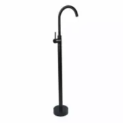 Matte Black Floor Mounted Bath Tub Filler Faucet Mixer Water Tall Taps