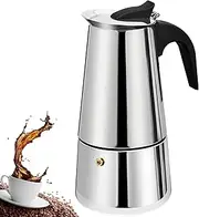DITOSH 6 Cup Stovetop Espresso Maker Stainless Steel Moka Pot Espresso Maker Percolator Italian Coffee Maker Capable Mocha Coffee Machine Cafe Classic Maker for Home & Camping 300ml 10oz