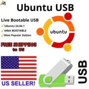UBUNTU Linux 24.04.1 Newest BOOTABLE/LIVE 16GB USB Flash Drive FREE SHIPPING