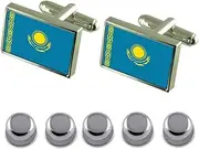 [Select Gifts] Shirt Dress Studs Kazakhstan Flag Cufflinks