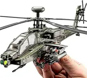 Replica Pre-Build Aircraf For Apache Helicopter Gunship Alloy Model Replica Metal Blackhawk Fighter Aircraft Model Aircraft Toys For Boys Teenagers Adult Collection Display Gifts Collection Gift Displ