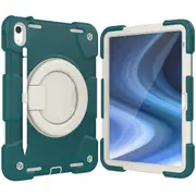 MCC Kids Shockproof Strap iPad (A16) 11" 2025 Apple 11th Gen Case Cover Ring inch [Dark Green]