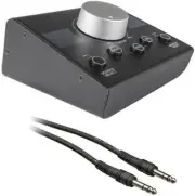 Big Knob Passive Studio Monitor Controller with 1/4" Male Phone to 1/4" Male Pho