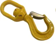8mm Swivel Safety Hook With Latch G80 2T 4x4 Lifting Rigging Crane Recovery