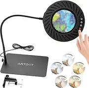 ARTDOT 10X Magnifying Glass with Light and Stand for Diamond Painting Kits,Magnifying Lamp with Base and 144 LED Adjustable Lights for Diamond Art Accessories Reading Detail Work Crafts Tools