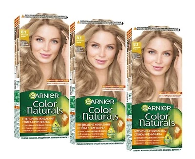 1-3 pcs Garnier Color Naturals 8.1 Ash Blonde Color hair 110 ml