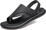 [WCXTY] Toe Corrector Flip Flops Mens,Summer Beach Thong Orthopedic Walking Sandals,Fashion Comfort Breathable Bunion Corrector Slippers for Men,for Hallux Valgus/Plantar Fasciitis (Color : Black, Size : 8.
