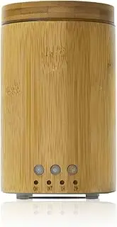 Real Bamboo Wood Ultrasonic Aromatherapy Essential Oil Diffuser and Humidifier with Cool Mist - 4 Timer Settings, Auto Shut-Off and Colored LED Lights