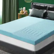 Bedra Memory Foam Mattress Topper Bed Cool Gel Bamboo Cover Underlay 5/8/10cm