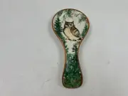 Cracker Barrel Ceramic 4x8in Winter Owl Spoon Rest CC02B27010
