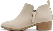 [Soda] “ZAYNE” ~ Women Round Toe Elastic Side Gore Side Zipper Pull Tab Low Heel Ankle Boot Bootie