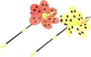 SUPVOX 2Pcs Bee Cartoon Pinwheel for Colorful Outdoor Windmill Garden Decor Creative Handheld with Bright Colors and Charming Design Random Color