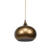 Kirby Inverted Bowl Metal Cord Drop Pendant Light Lamp - Pearl Gold.