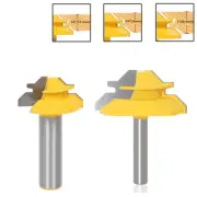 1/4 Trimming Knife Milling Router Bits Lock Miter Router Bit End Mill Shank