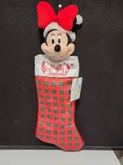 NEW Disney Magic Holiday Minnie Mouse Santa Animated Musical Stocking Christmas