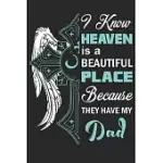 I KNOW HEAVEN IS A BEAUTIFUL PLACE BECAUSE THEY HAVE MY DAD: PAPERBACK BOOK WITH PROMPTS ABOUT WHAT I LOVE ABOUT DAD/ FATHER’’S DAY/ BIRTHDAY GIFTS FRO