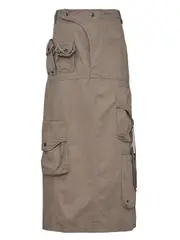[NACHE] Strap Cargo Maxi Skirt