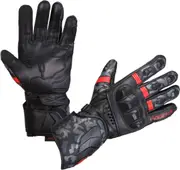 Modeka Valyant Pro Motorcycle Gloves, black-red, Size 2XL for Men Black Red