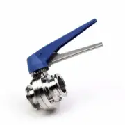 Metal Sanitary Valve Ferrule Fit Tri Clamp Squeeze Trigger Handle Pipe Fitting