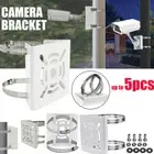 3/5pcs Universal Metal Vertical Pole Mount Bracket w/Loops for Security Camera