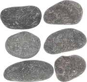 COHEALI 6pcs Painting Rocks Smooth Flat Stones for Crafts DIY Rock Painting Kit