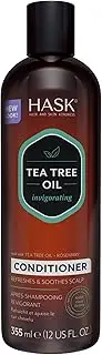 [HASK] Tea Tree Oil Conditioner for all hair types, colour safe, gluten-free, sulfate-free, paraben-free - 1 355mL Bottle