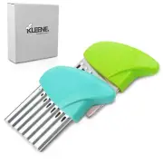 2pcs Stainless Steel Crinkle Wavy Cutter Vegetable Potato Chip French Fry Slicer
