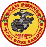 4" USMC MCAS ROSE GARDEN TASK FORCE DELTA NAM PHONG ROUND EMBROIDERED PATCH