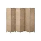 6 Panel Room Divider Privacy Screen Wood