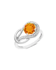 MaxColor 10K 1.75 ct. tw. Diamond & Citrine Eternity Ring