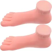 Vaguelly 2pcs Manicure Feet for Nail Art Practice Realistic Plastic Model Tools