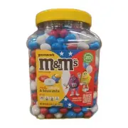 M&M's Peanut Chocolate Candies Red, White, Blue, 62 Ounce