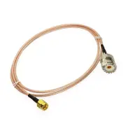 1*3.2ft RG316 Copper Cable Cord +2*(SMA UHF)Adapter For Baofeng CB Antenna Radio
