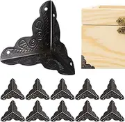 OSALADI 36Pcs Box Corner Guards Stair Dust Corners Vintage Chest Corners Box Corners Edge Guards Corner Reinforcement Stair Corner Dust Guards for Jewelry Box