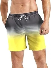[Generic] Girl Jelly Sandal Summer Solid Color Gradient Drawstring Quick Drying Breathable Beach Pants Casual Swimming Trunks Fitness Pants Mens Casual Shorts with Pockets