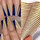 3D Glitter Lines Nail Art Stickers Holographic 3d Nail Stickers Nail Design