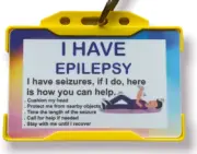 Epilepsy Awareness - I Have Epilepsy Disability ID Card and Lanyard