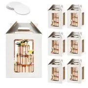 Tall Cake Boxes with windows and Cake Boards,12x12x14 Tall Cake Carrier, Tier...