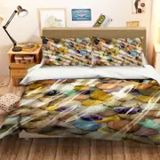 3D Color Stone 234 Bed Pillowcases Quilt King Size