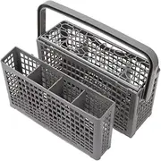 QingHong 2 in 1 Universal Dishwasher Replacement Cutlery Basket Utensil Basket Utensil Basket with Handle