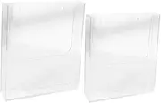 VILLFUL 2Pcs Wall Mounted File Holder Document Display Stand Organizer for Office Home and Vendors Efficient Storage for Papers Bills and Brochures