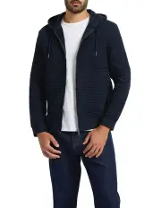 [Marcs] Helme Zip Through Hoodie in Navy