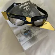 Phelps Ninja Swim Googles with Mirrored Lenses Adult Unisex NEW IN BOX Black
