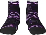 [JBYJBX] Purple Hearts Print Adult Socks Womens Mens Workout Thermal Cozy All-Season Gift Holiday Articles Use