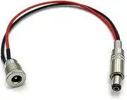 1PCS Waterproof DC-099 5.5 * 2.5mm 5521 5525 DC Power Jack Socket Female Panel Mount Connector MetalWith Nut Snap DC-099 5.5 * 2.5(Male-Female,5.5-2.1mm)