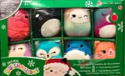 8Pk Original Squishmallows Holiday Classic Collection Ornament Set 10.2cm New