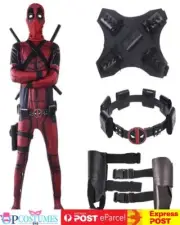Deluxe Deadpool Full Set Costume Marvel Comic X-Men Superhero Anti Hero