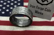 2018 Coin Ring from 1 Oz Silver Walking Liberty American Standing Eagle ASE